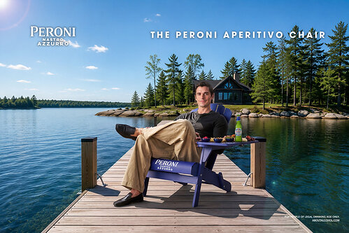 Peroni Nastro Azzurro Gives Canada’s Iconic Summer Chair an Italian Upgrade with the Launch of the Peroni Aperitivo Chair